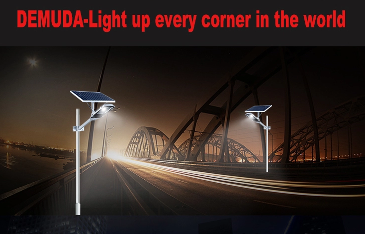 12v 20w 30w solar power street light with built-in lithium battery Outdoor motion sensor light - Image 2