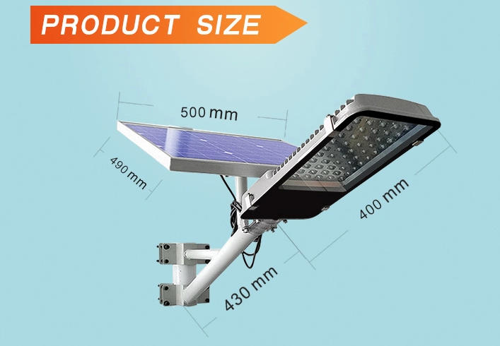 12v 20w 30w solar power street light with built-in lithium battery Outdoor motion sensor light - Image 3