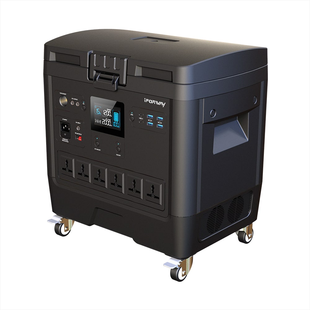 Iforway 2000Wh HS2000W Replicable Battery Portable Power Battery With AC DC USB Fast Charging Host - Image 3