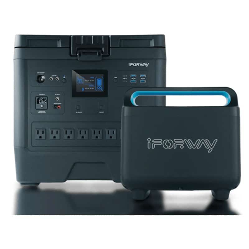 Iforway 2000Wh HS2000W Replicable Battery Portable Power Battery With AC DC USB Fast Charging Host