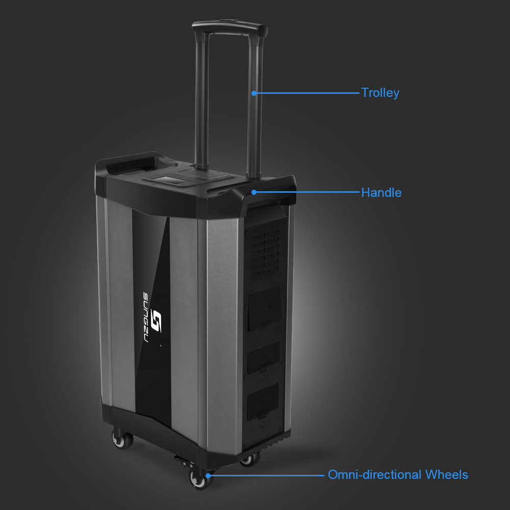 Sungzu 2500W Portable Power Station, SKA2500 LiFePO4 Batteries, CE RoHS FCC certificates, AC DC