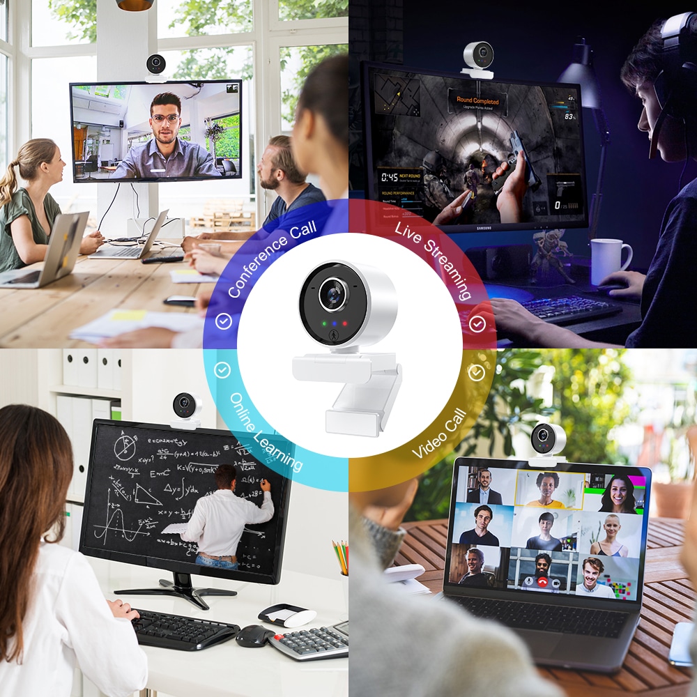 EDUP 1080P Full HD Webcam Auto Focus Smart wifi camera wireless Portrait Tracking webcam 4k - Image 5