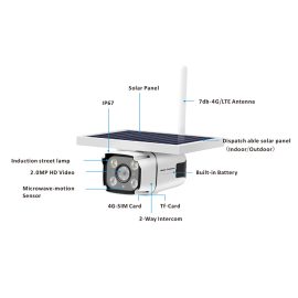 Low power Consumption Security HD Surveillance CCTV Solar wifi Camera