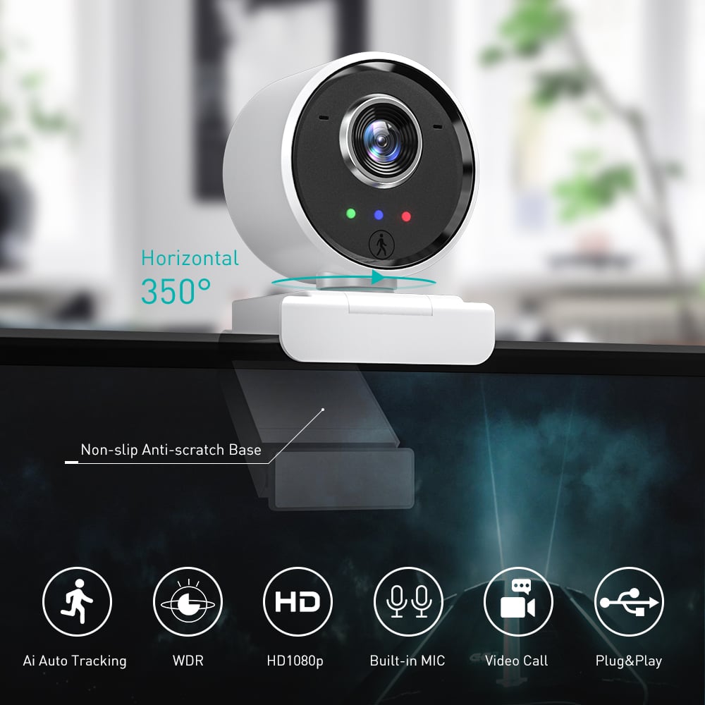 EDUP 1080P Full HD Webcam Auto Focus Smart wifi camera wireless Portrait Tracking webcam 4k