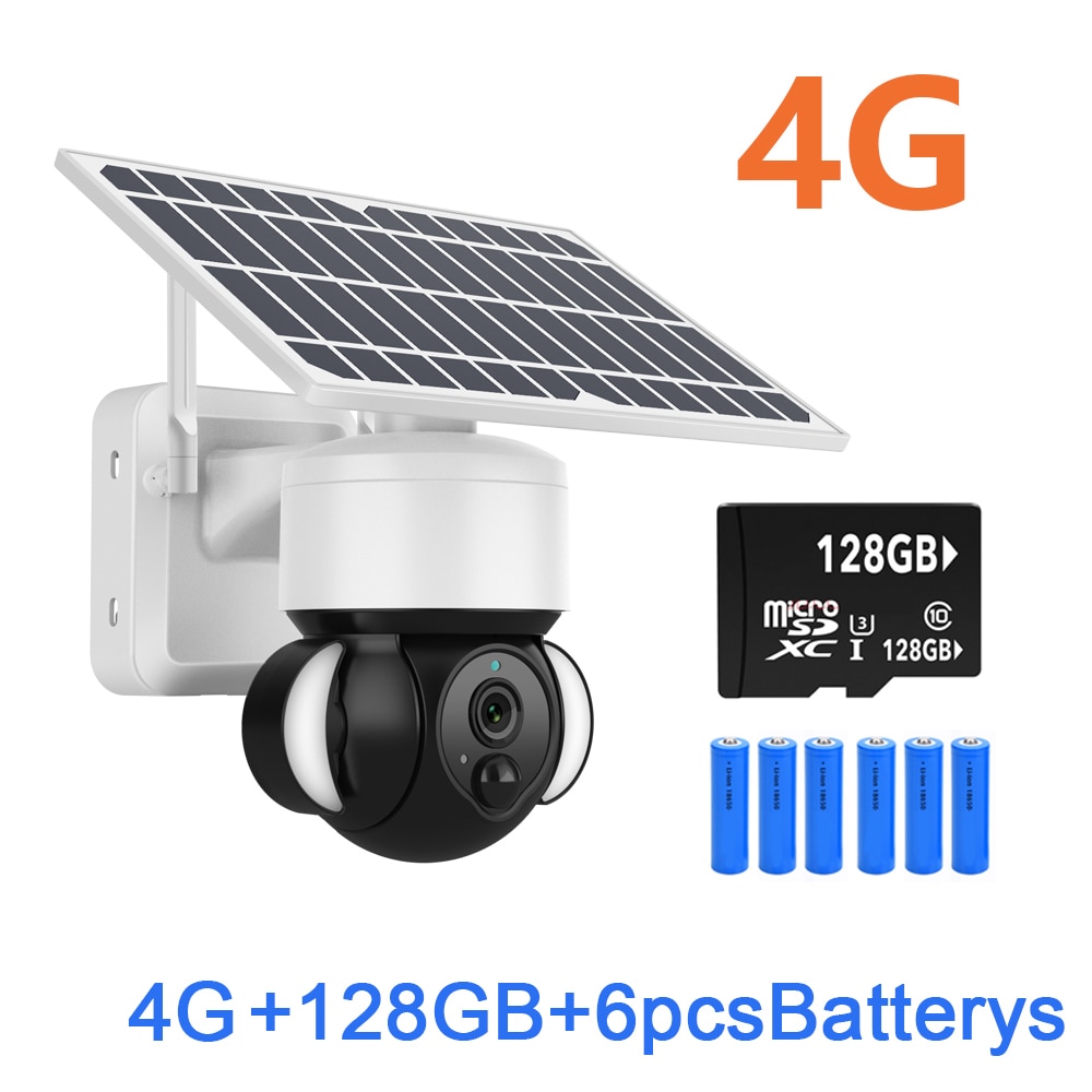 SHIWOJIA Solar Camera 4G SIM /Wifi Outdoor Wireless Cctv Cloud H265 Solar Power Garden Lights Security Surveillance Battery Cam