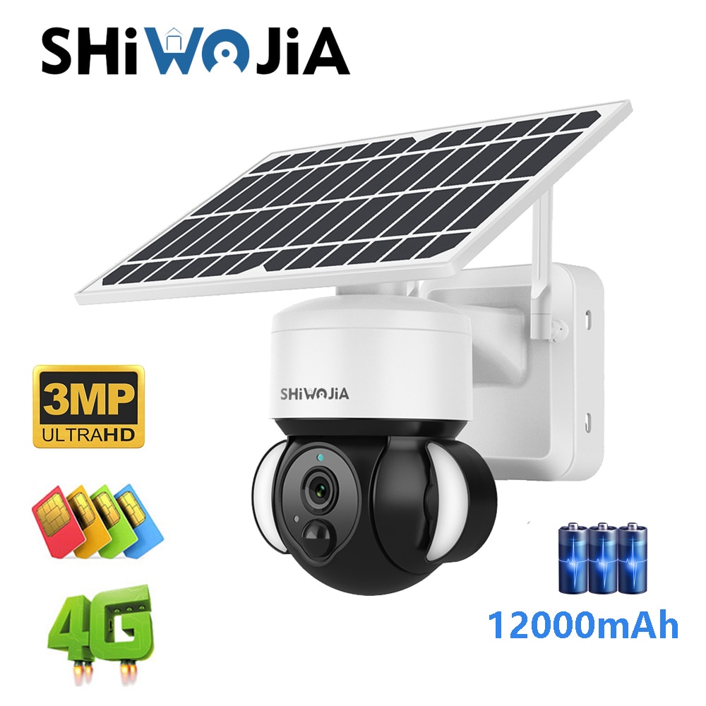 SHIWOJIA Solar Camera 4G SIM /Wifi Outdoor Wireless Cctv Cloud H265 Solar Power Garden Lights Security Surveillance Battery Cam - Image 18